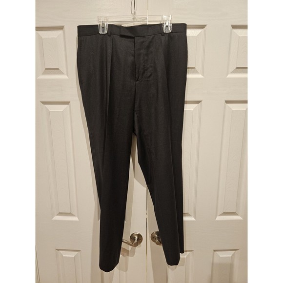 Hugo Boss "James Brown" 100% Virgin Wool Dress Pants, Men's Size 36R  Dark Gray - Picture 1 of 11